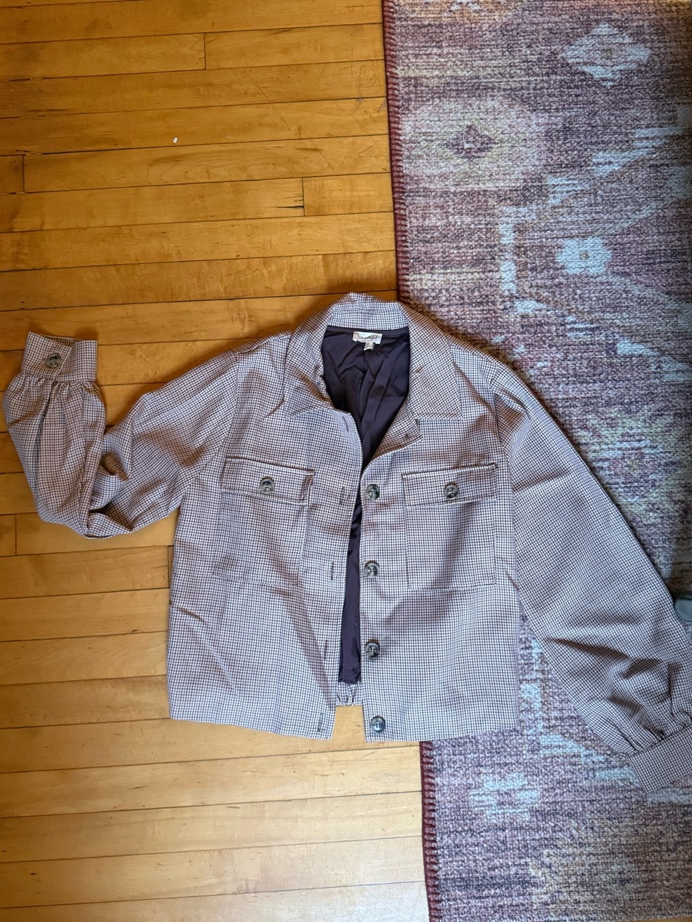 HEM & THREAD Anthropologie Plaid Jacket